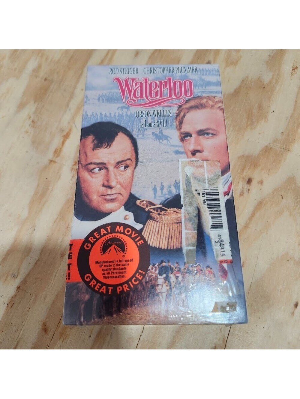 Waterloo Rod Steiger Christopher Plummer Orson Wells 1991 VHS Sealed New